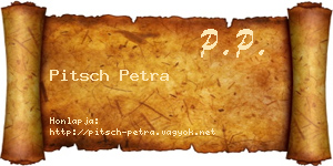 Pitsch Petra névjegykártya